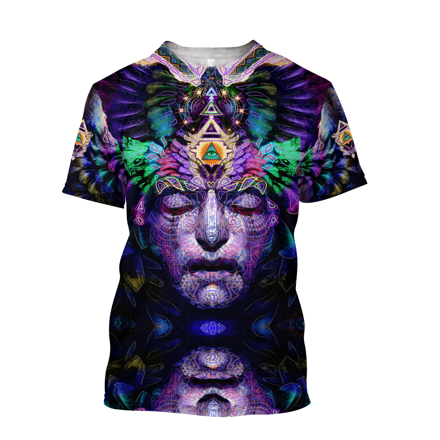 Illuminated 3D All Over Printed Unisex Shirts Psychedelic All Seeing Eyes