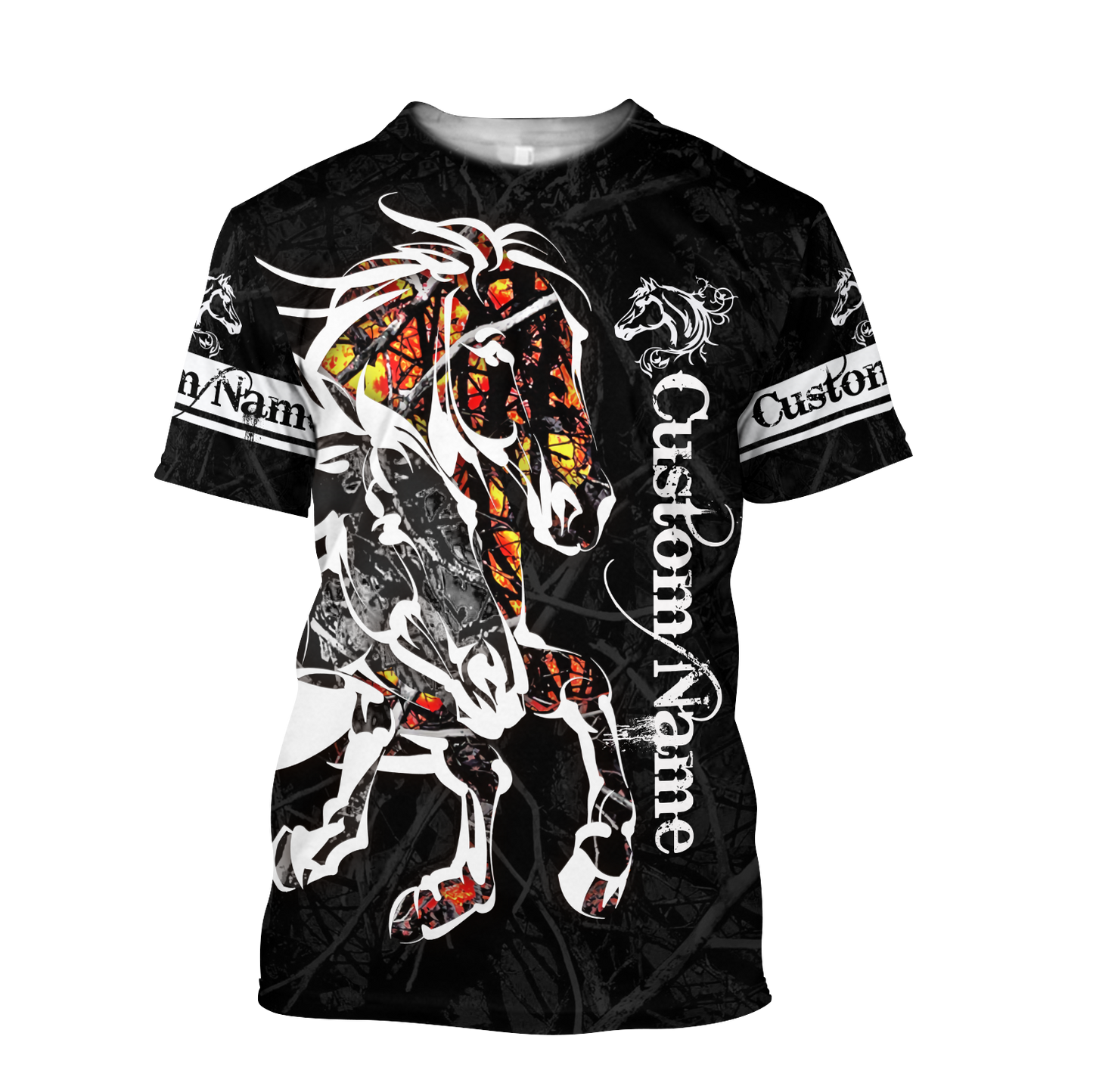 Customize Name Horse 3D All Over Printed Shirts For Men and Women