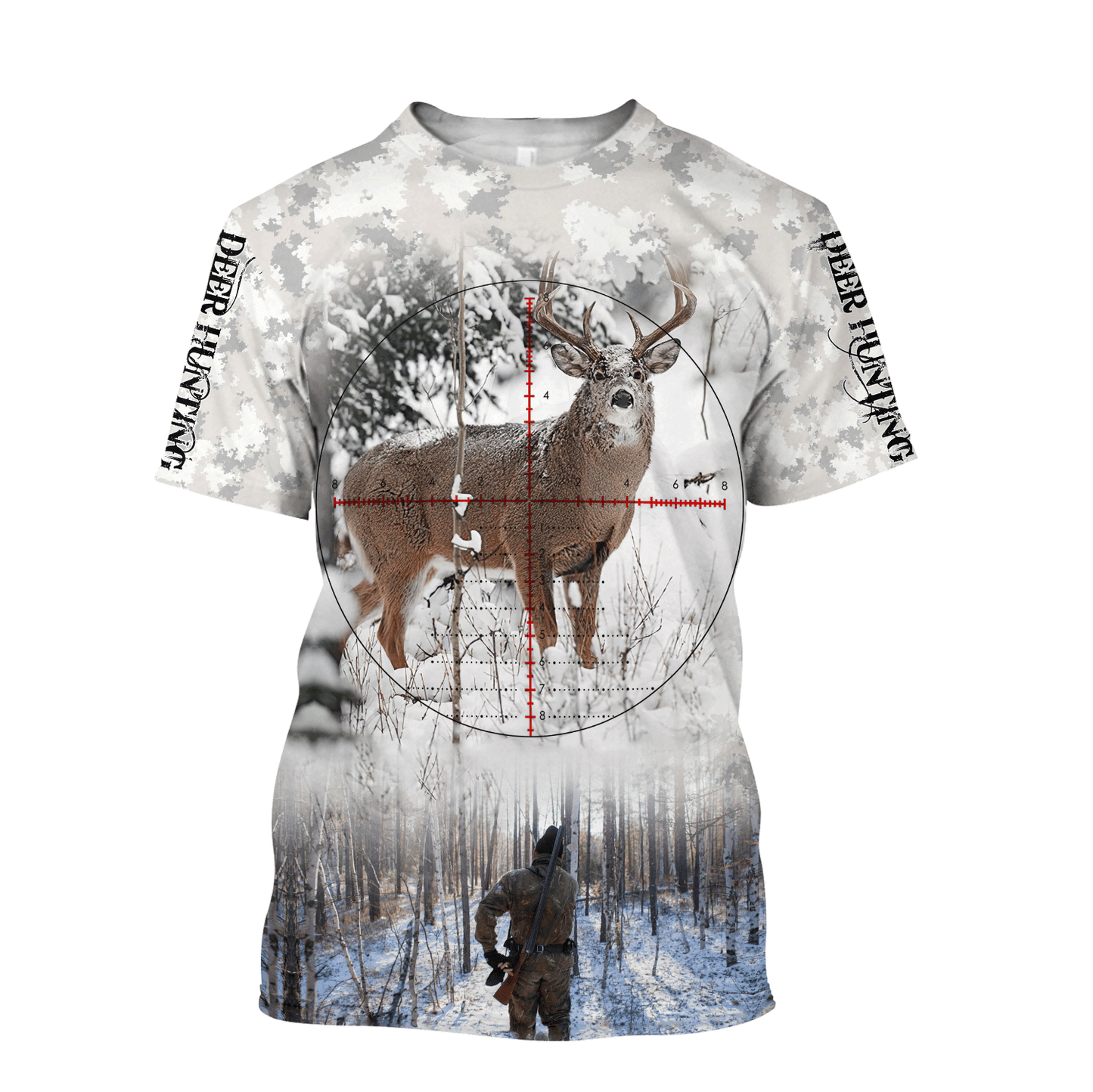 Hunting Deer Snow Camo Unisex Shirts