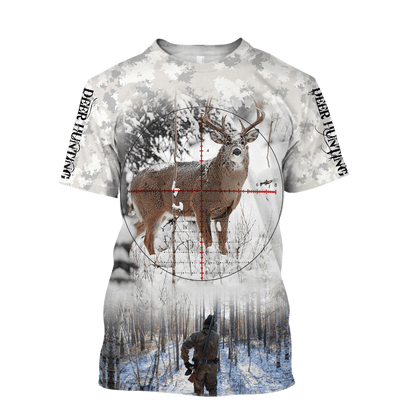 Hunting Deer Snow Camo Unisex Shirts