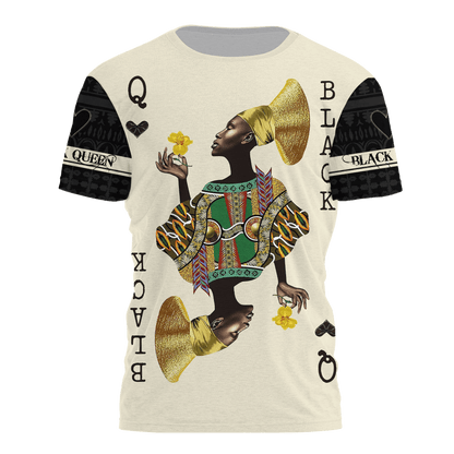 African Culture Black Queen Combo Tshirt And Boardshort ML