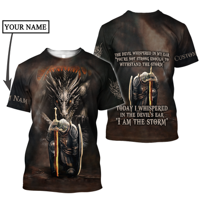 Dragon Knight Templar God Today I Whispered 3D Hoodie Shirt For Men And Women Custom Name Ver2