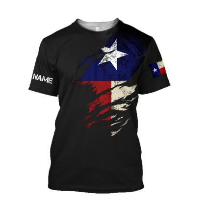 Thin Blue Line apparel Texas Law Enforcement custom name design 3d print shirts Proud Military