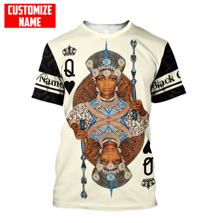 African Culture Black Queen Zulu Unisex Hoodie ML Personalize Name