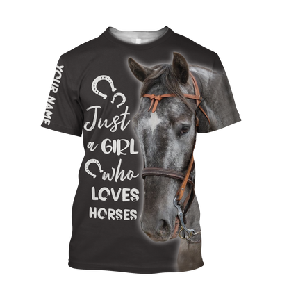 Personalized Name Horse Lovers 3D All Over Printed Unisex Shirts