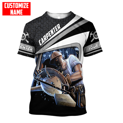 Personalized Name Carpenter 3D All Over Printed Unisex Shirts Metal Pattern Ver6