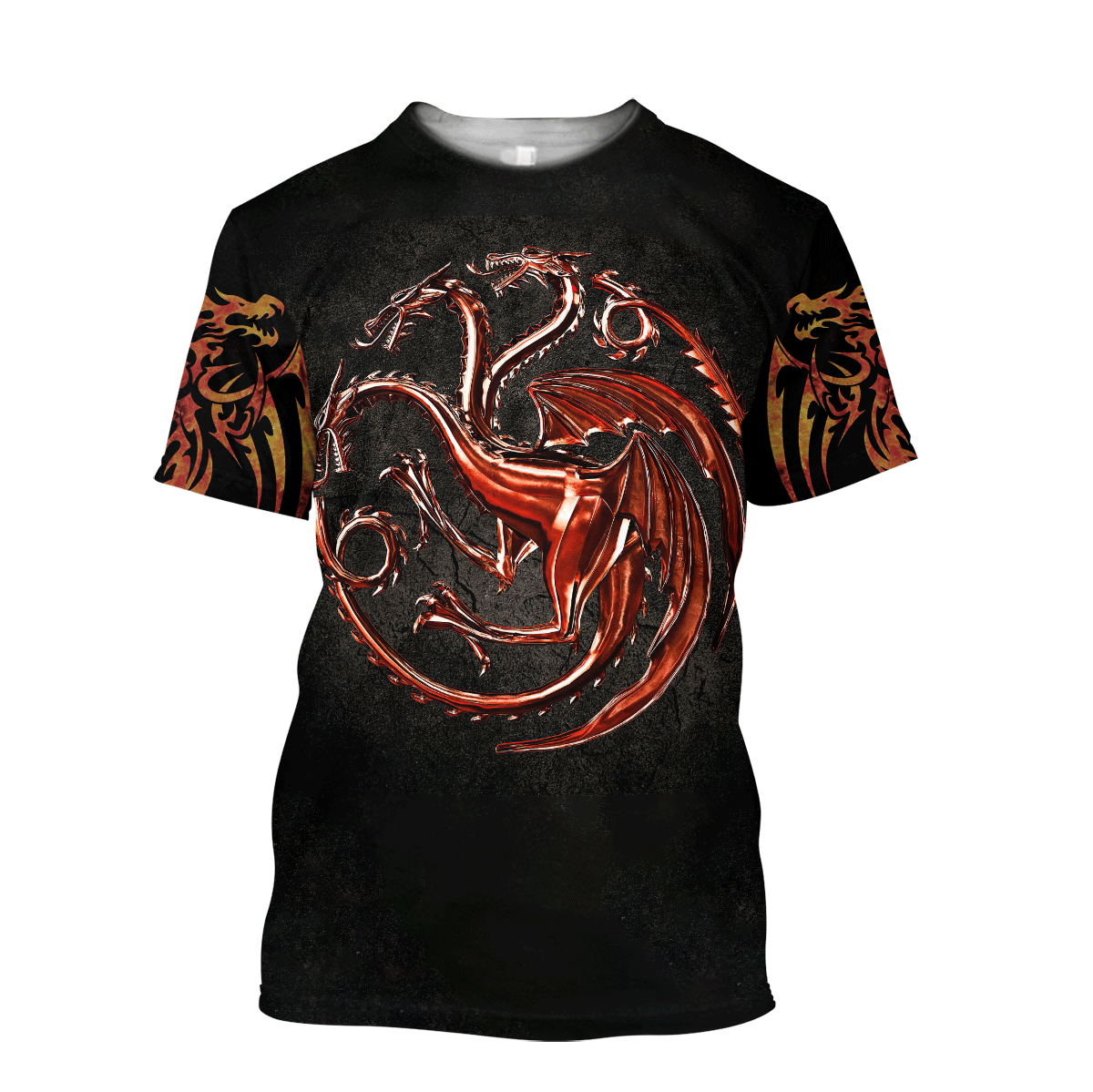 Premium Unisex All Over Printed Red Dragon Tatoo Shirts MEI