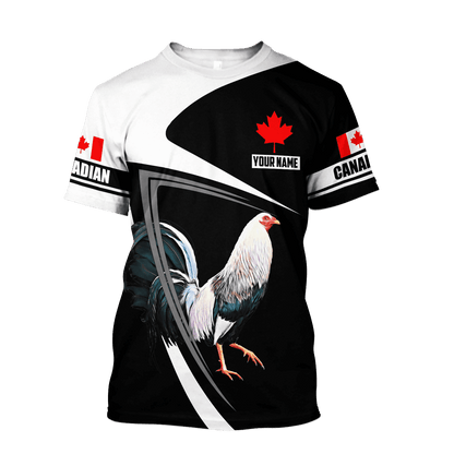 Personalized Canadian Rooster 3D Printed Unisex Shirt