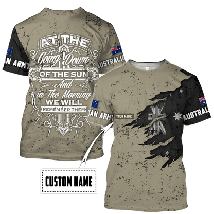 Tmarc Tee Custom name Australian Army Camo 3D Design Print Shirts