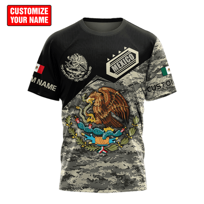 Personalized Name Mexico 3D All Over Printed Unisex Shirts