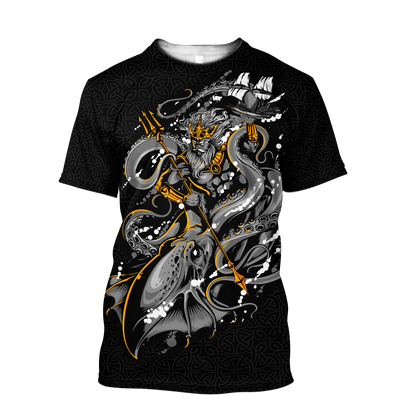 Premium Unisex Hoodie Kraken Octopus And Poseidon ML SN20022101