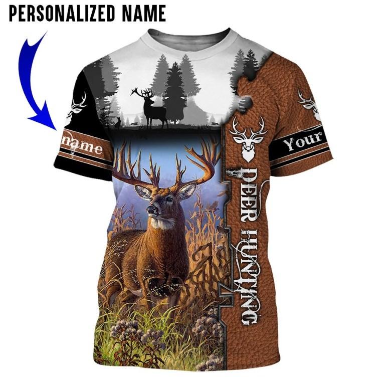 Premium Personalized Name Hunting 3D All Over Printed Unisex Shirts
