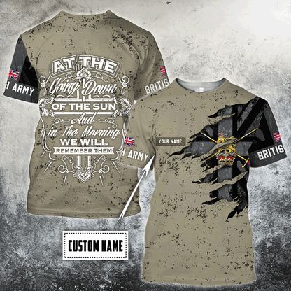 Custom name British Camo 3D Design Print Shirts