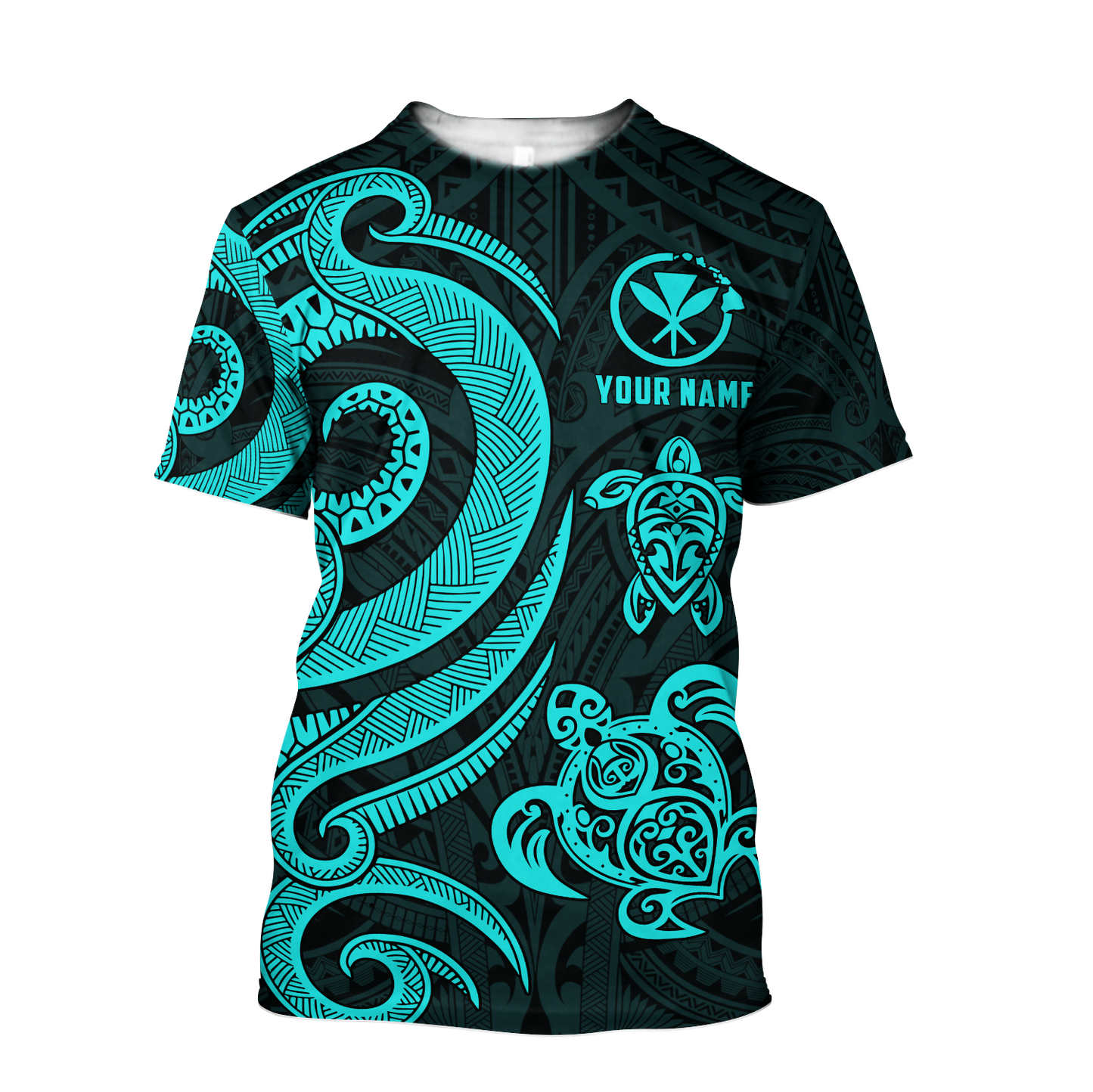 Kanaka Polynesian Turtle Personalized Name 3D Unisex Shirt