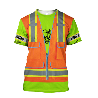 Electrician And Lineman Personalized Safety 3D All Over Printed Premium Unisex Hoodie ML