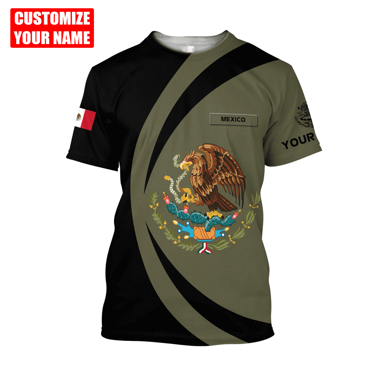 Personalized Name Mexico Combo T-shirt and Short 3D All Over Printed