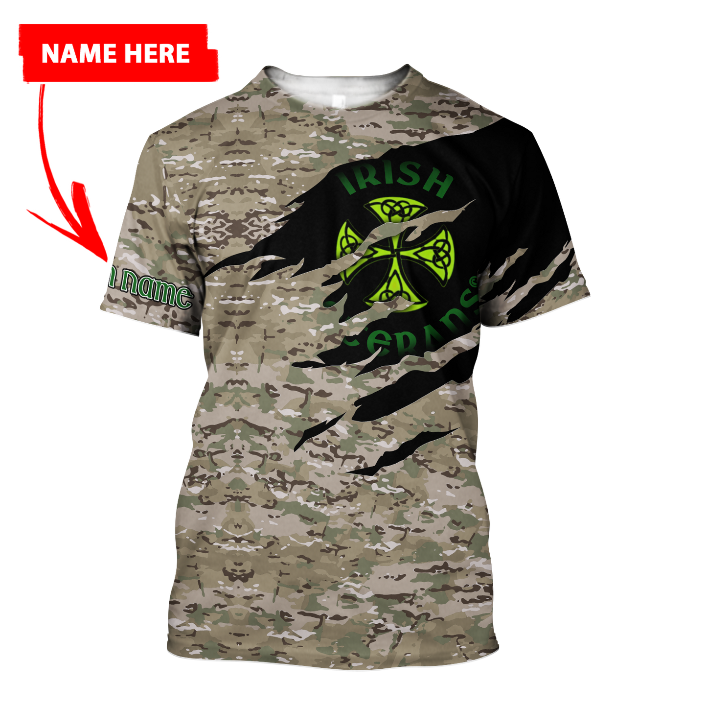 Irish Veterans - Persionalized Name 3D Hoodie Shirt For Men And Women