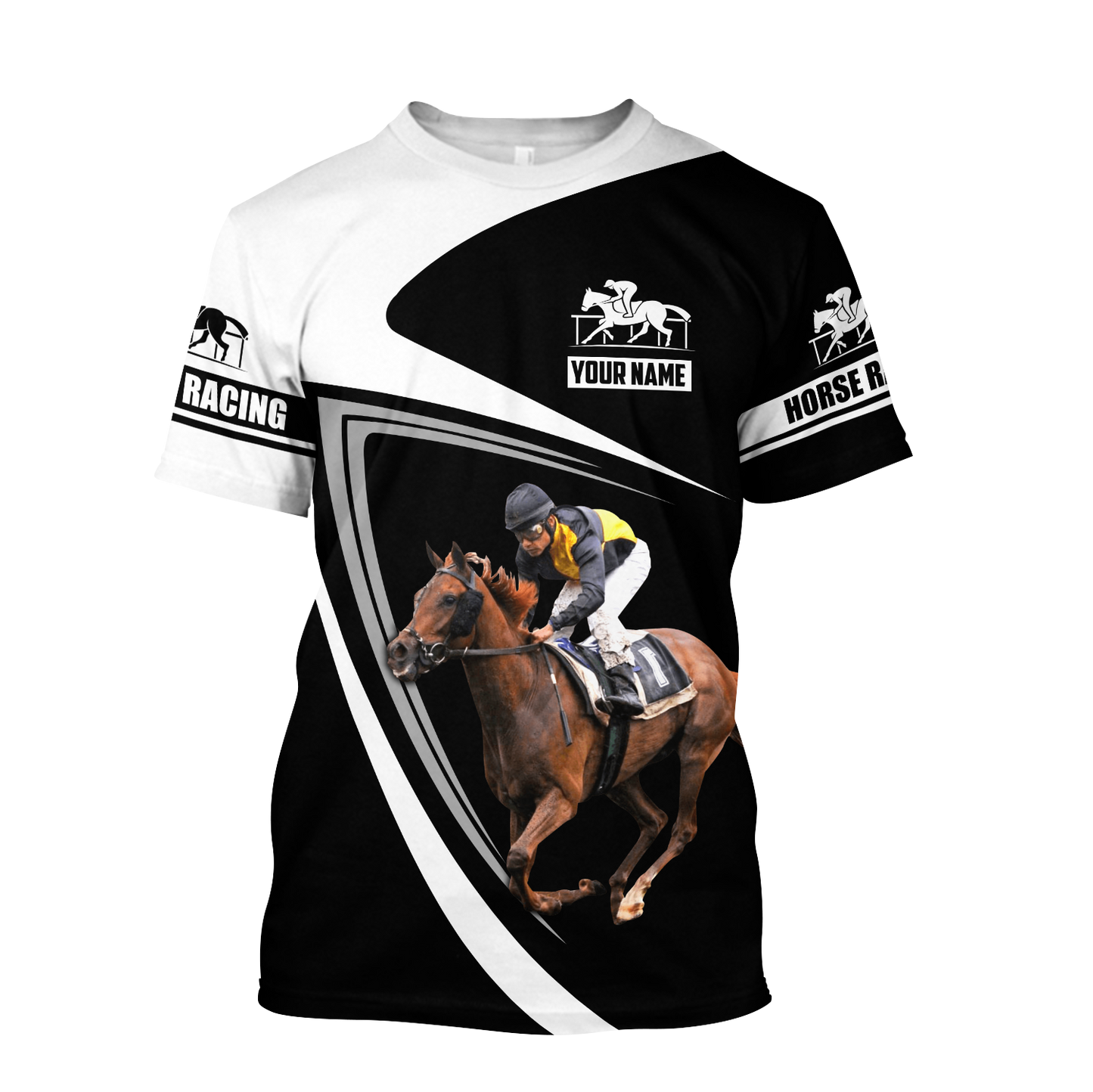Personalized Name Horse Racing 3D All Over Printed Unisex Shirts