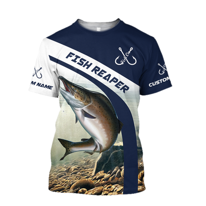 Custom name Trout-Salmon fishing design 3d print shirts