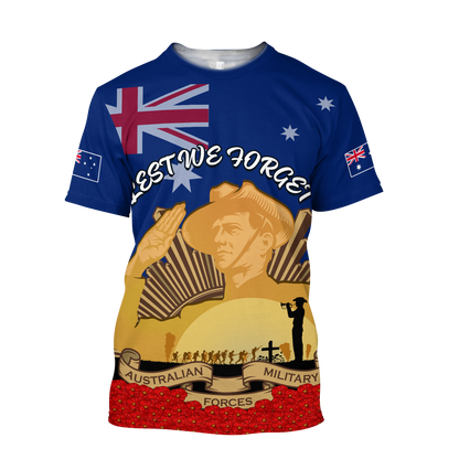 Premium Anzac Day Lest We Forget 3D All Over Printed Unisex