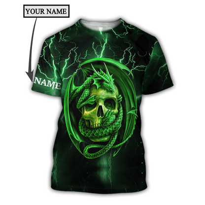 Dragon & skull green unisex hoodie NTN03042105