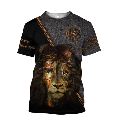 Faith in God Lion Jesus save -Christian - 3D All Over Printed Style for Men and Women