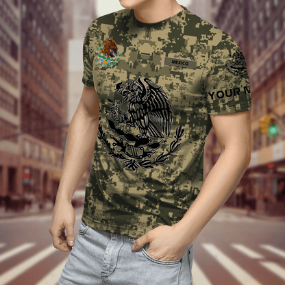 Personalized Name Mexico Coat Of Arms 3D Unisex Hoodie