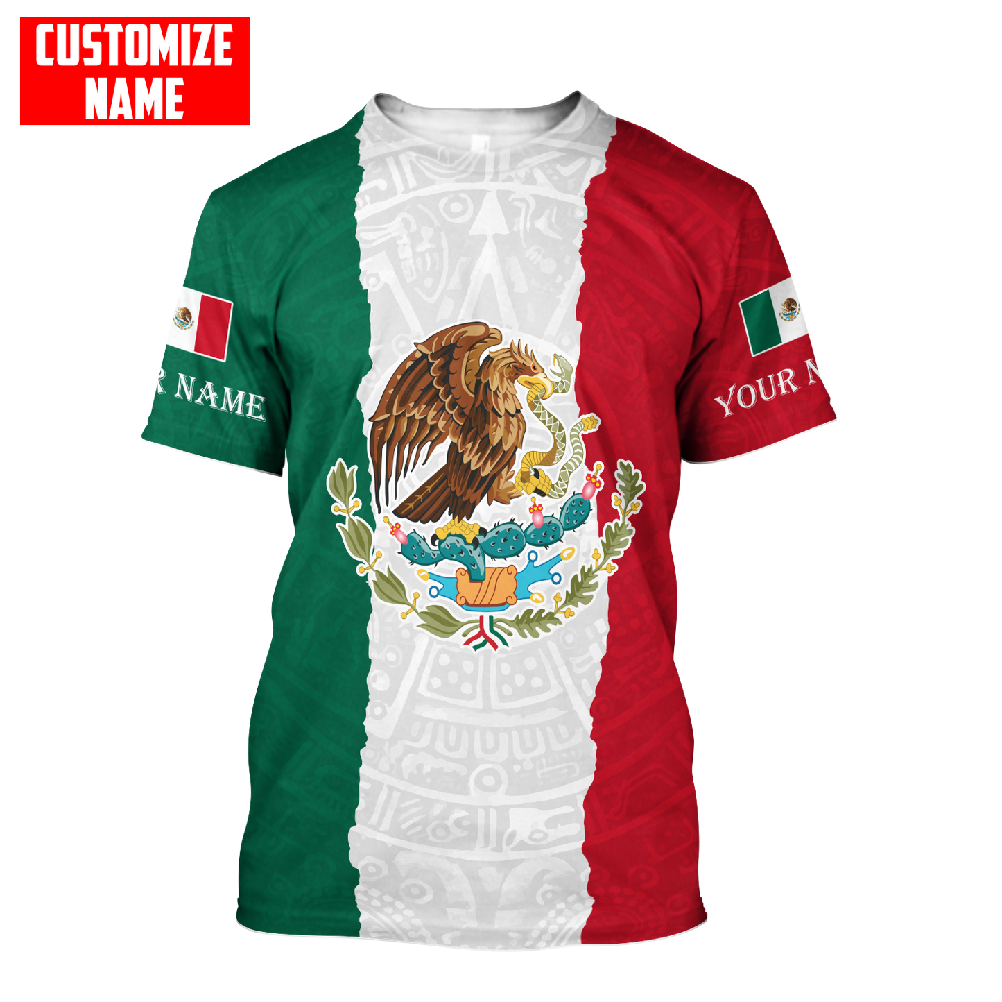 Personalized Name Mexico Combo T-shirt and Short 3D All Over Printed