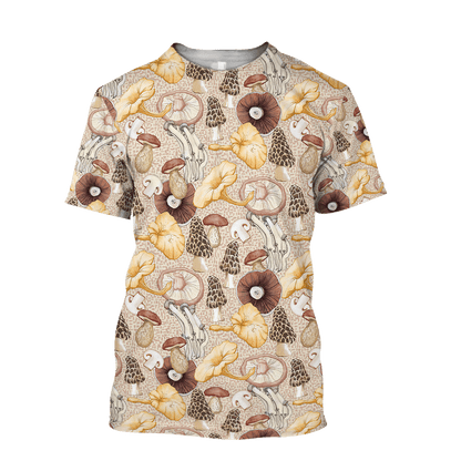Edible mushroom Pattern 3d print shirts