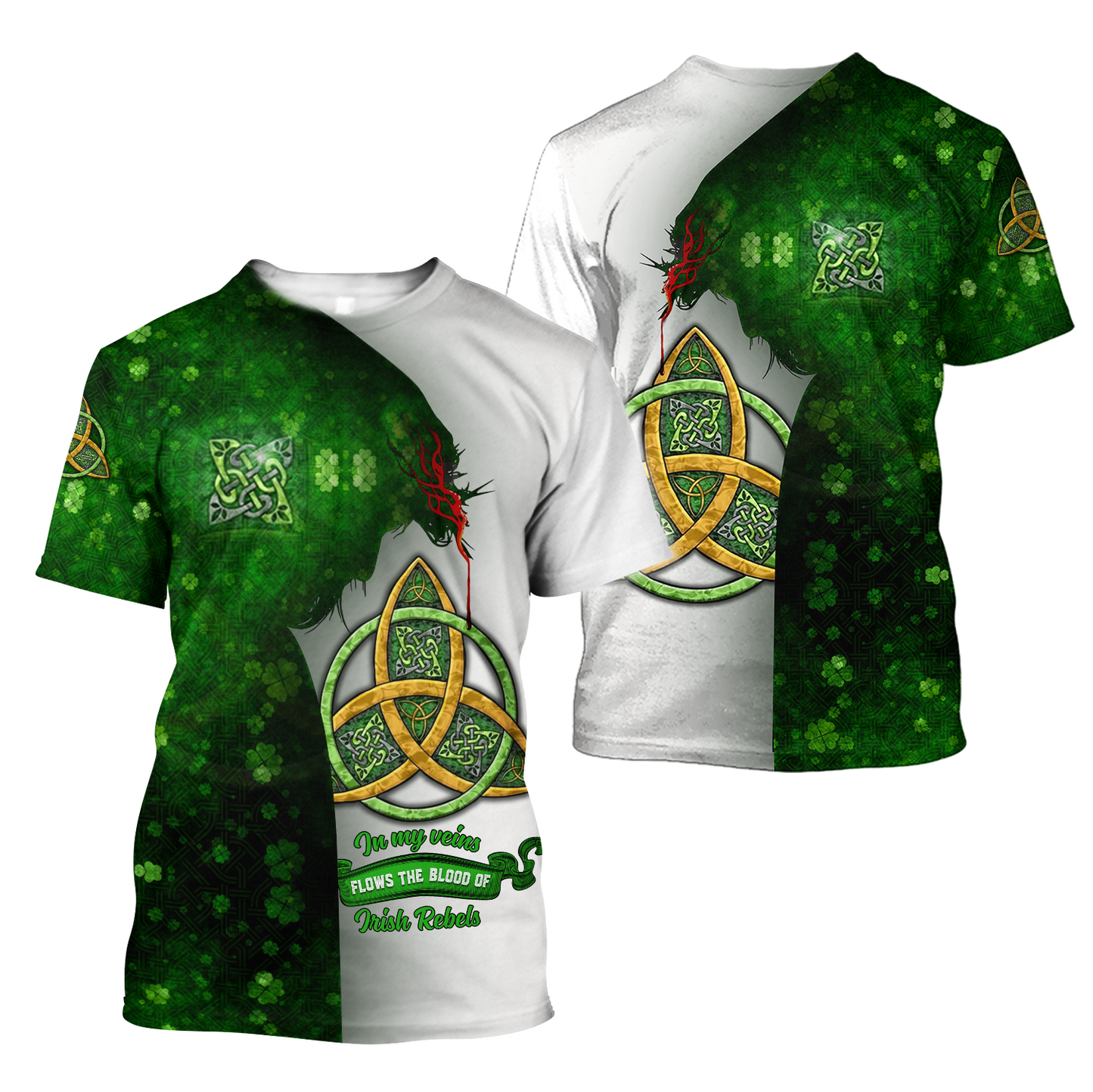 Premium Unisex Hoodie Irish St.Patrick Jesus Irish Rebel In My Vain ML