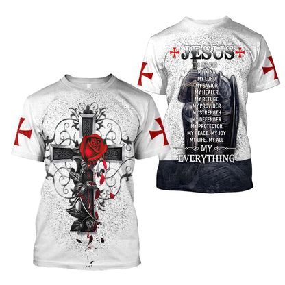 Premium Christian Jesus Easter 3D All Over Printed Unisex Shirts HV