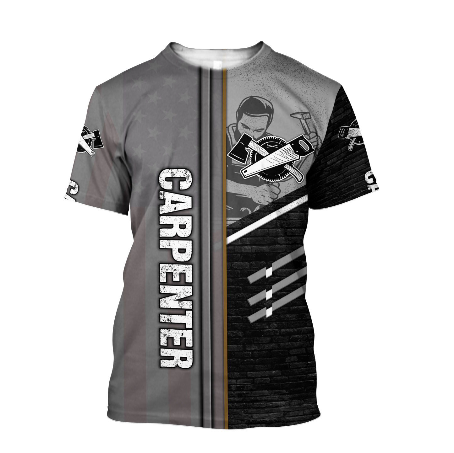 Personalized Name Carpenter 3D All Over Printed Unisex Shirts Metal Pattern Ver 3
