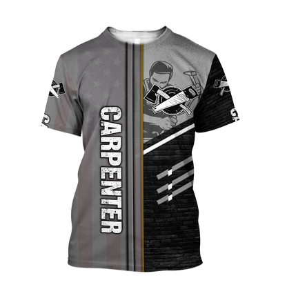 Personalized Name Carpenter 3D All Over Printed Unisex Shirts Metal Pattern Ver 3