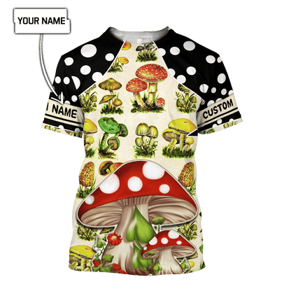 Customize Name Mushroom Hippie Combo T-Shirt And Board Short