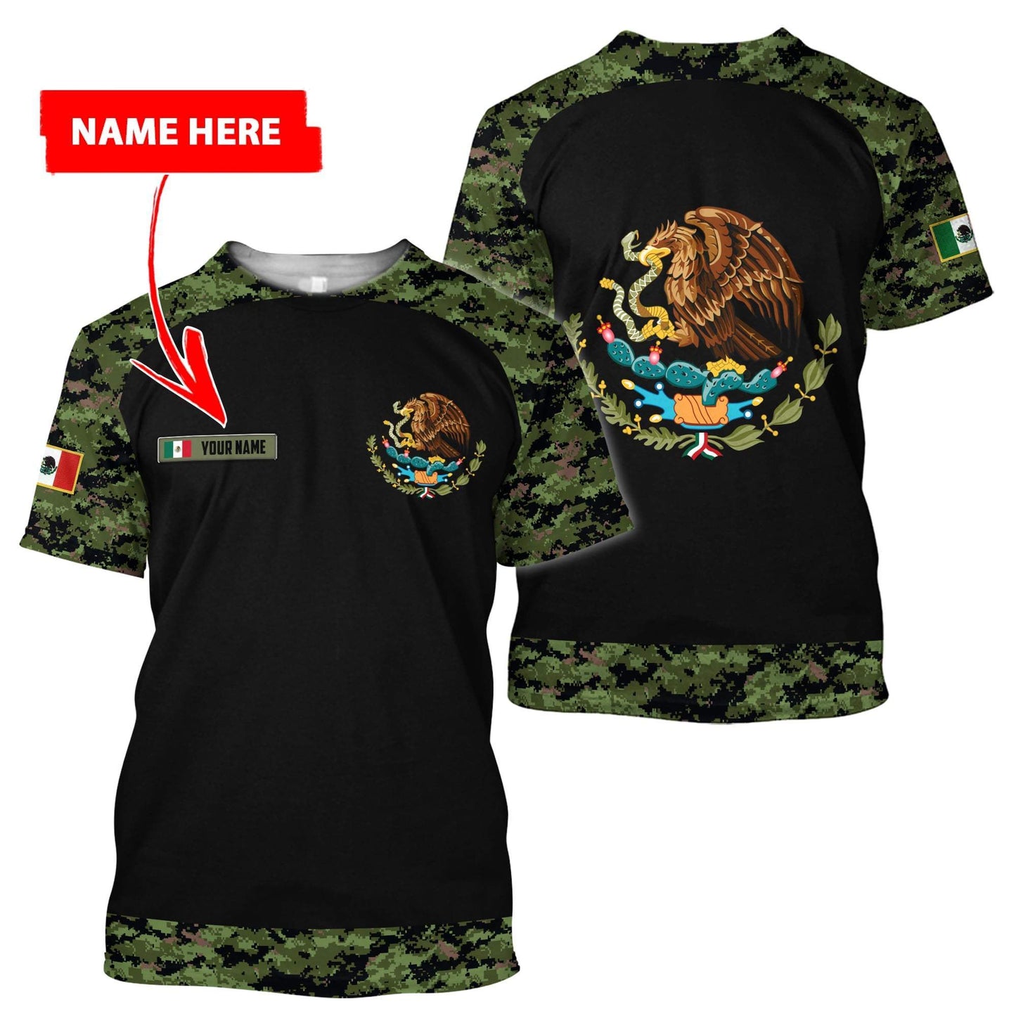 Mexico Coat Of Arms 3D All Over Printed Hoodie