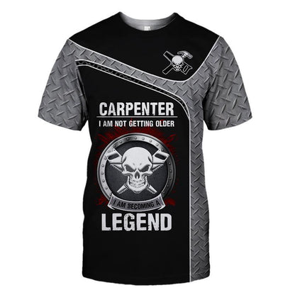 Personalized Name Premium Carpenter 3D All Over Printed Unisex Shirts Becoming Legend