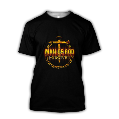 Man of God Forgiven - T-Shirt Style for Men and Women
