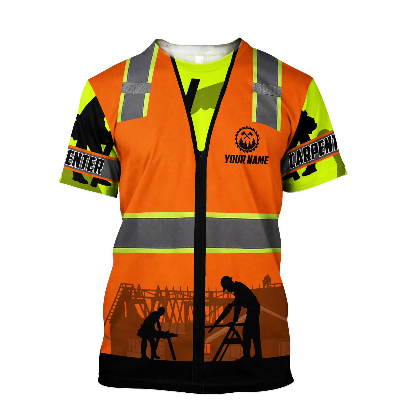 Personalized Name Carpenter 3D All Over Printed Unisex Safety Ver 4