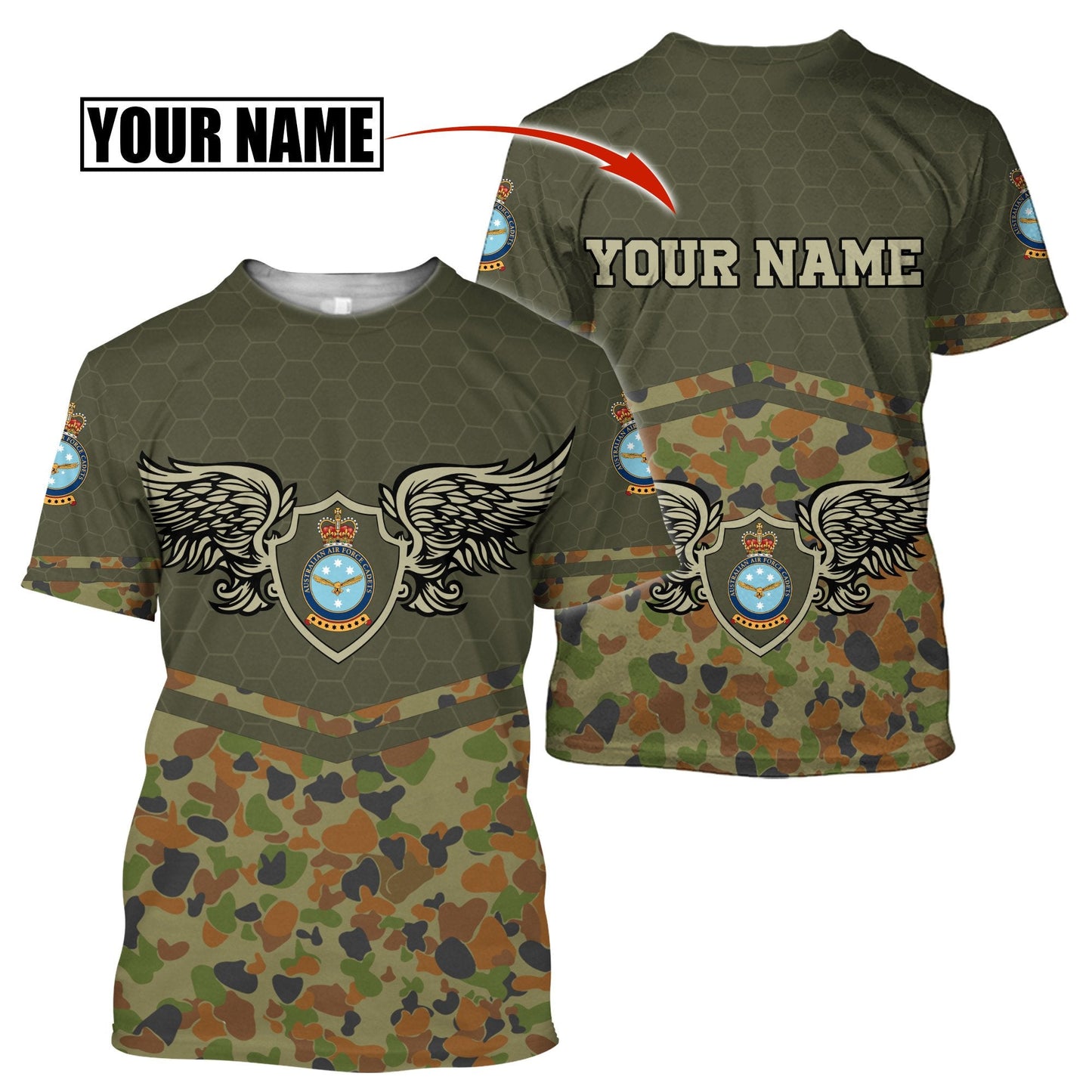 Premium Personalized Australian Air Force Camo Anzac Day 3D Printed Hoodie
