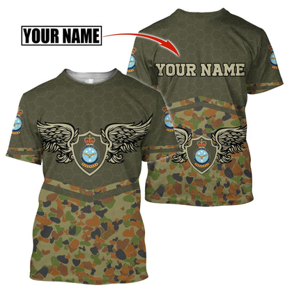 Premium Personalized Australian Air Force Camo Anzac Day 3D Printed Hoodie