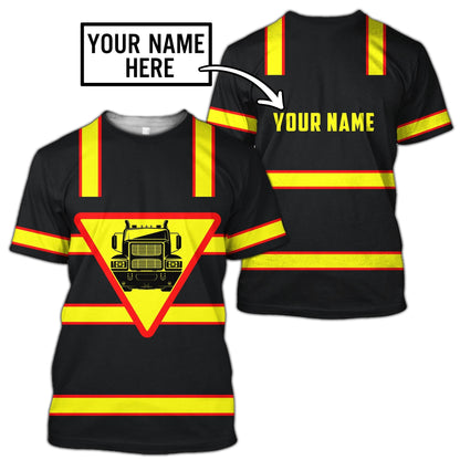 Premium Trucker Personalized Name 3D All Over Printed Unisex Shirts