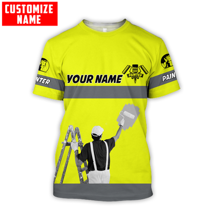 Tmarc Tee Personalized Name Painter 3D All Over Printed Unisex Shirts