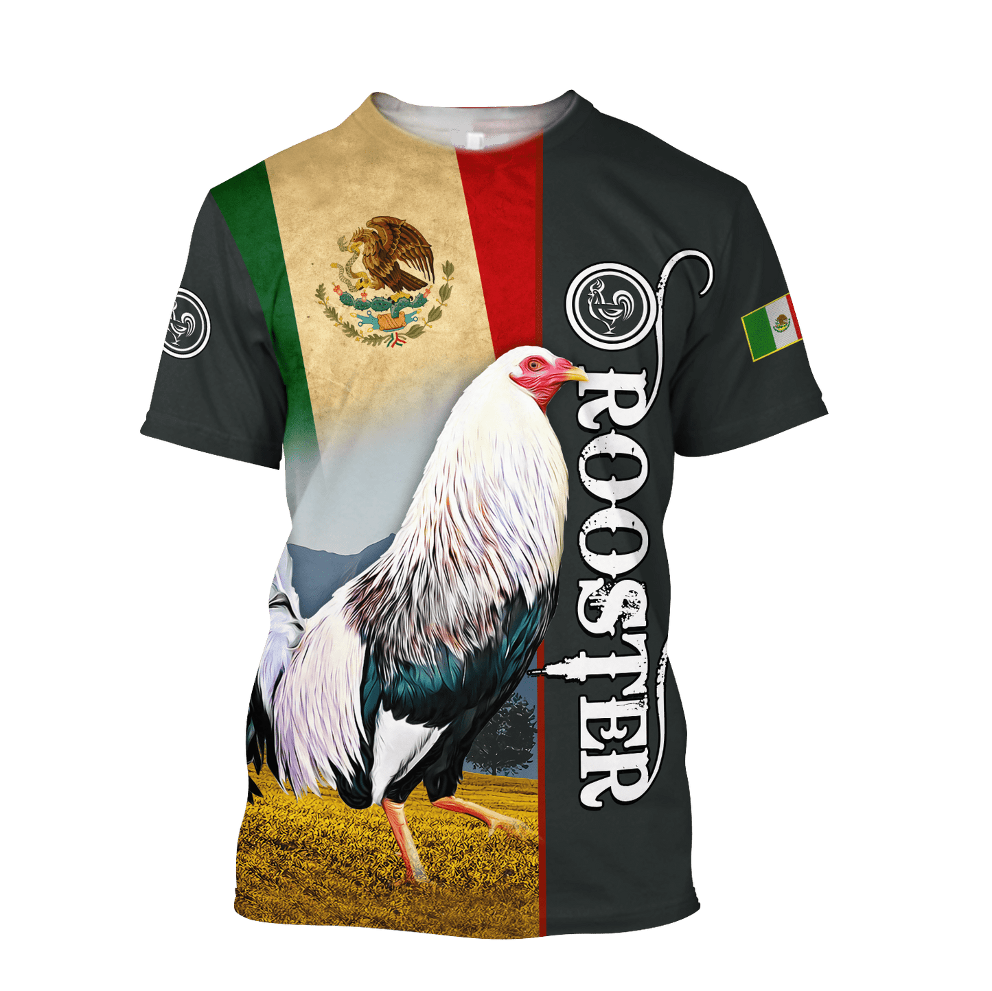 Rooster Mexico 3D All Over Printed Hoodie