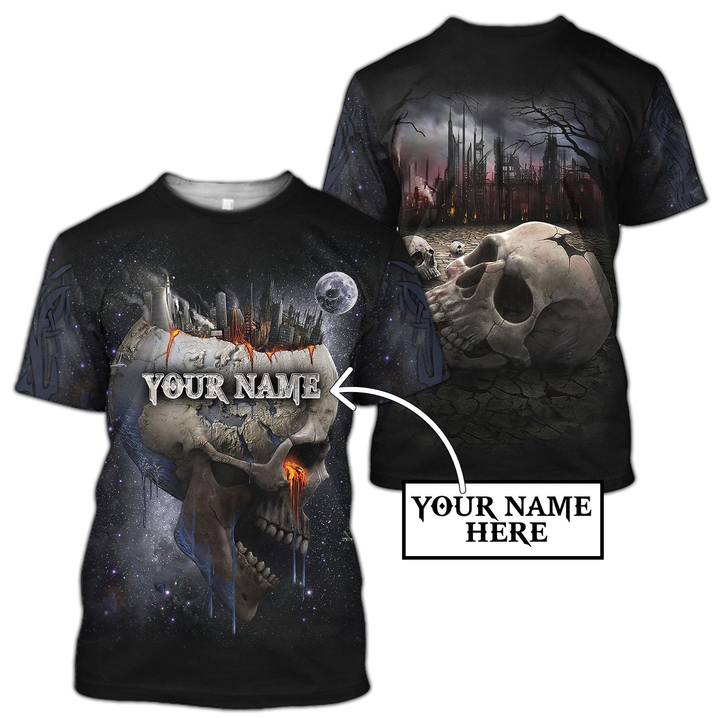 Customize Name Tattoo Skull Hoodie For Men And Women NTN15032104