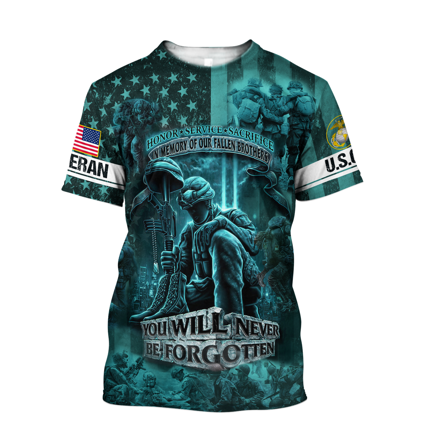 US Veteran You Will Never Be Forgotten 3D All Over Printed Unisex Shirts HN14102102