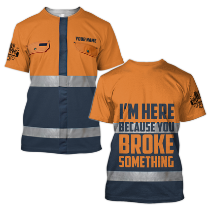 Personalized Mechanic Safety 3D All Over Printed Hoodie For Men and Women TN