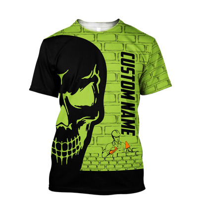 Premium Unisex Hoodie Customize Bricklayer Skull ML