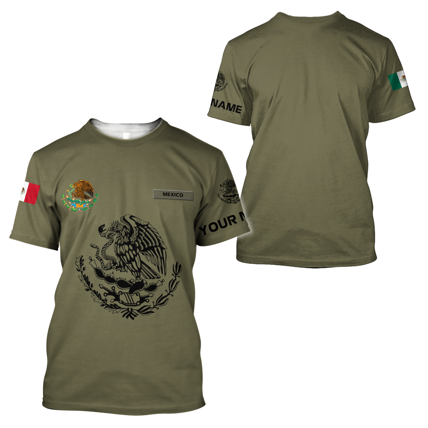 Mexican Customize 3D All Over Printed Shirts For Men And Women