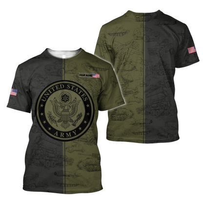 Army Customize Name 3D All Over Printed Shirts TNA27052105