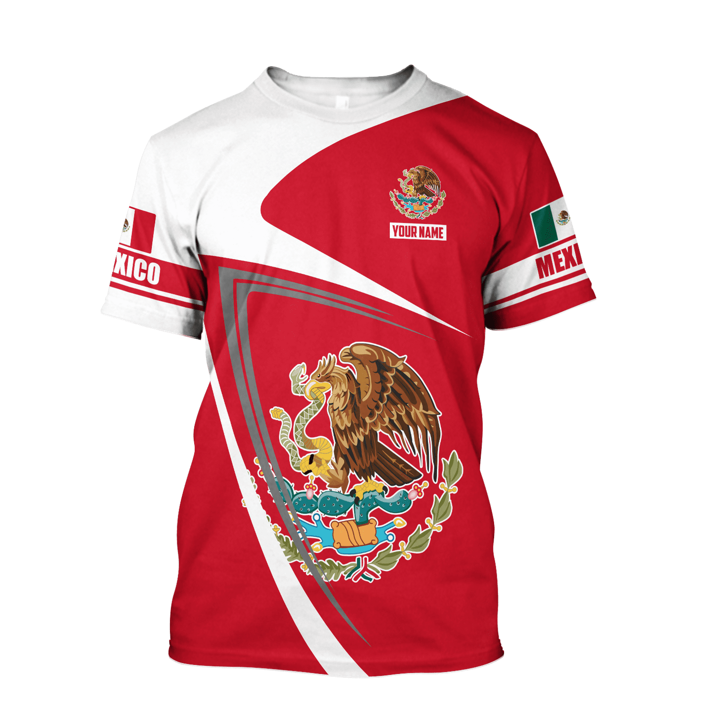 Personalized Name Mexico Combo T-shirt and Short 3D All Over Printed